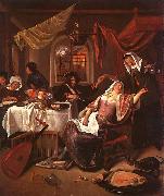 Jan Steen The Dissolute Household oil painting reproduction